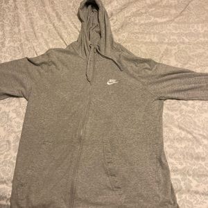 Gray Nike zip up